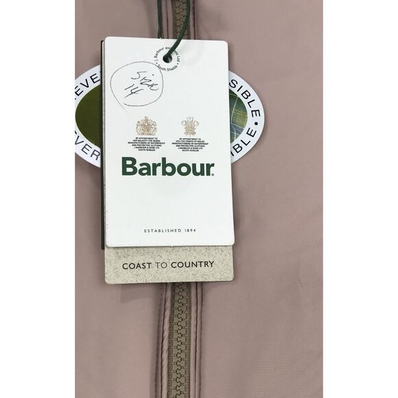 Barbour Vest Womens Size 14‎ US 18 UK Reversible Shelly Gilet Quilted Beige Pink - Picture 8 of 15